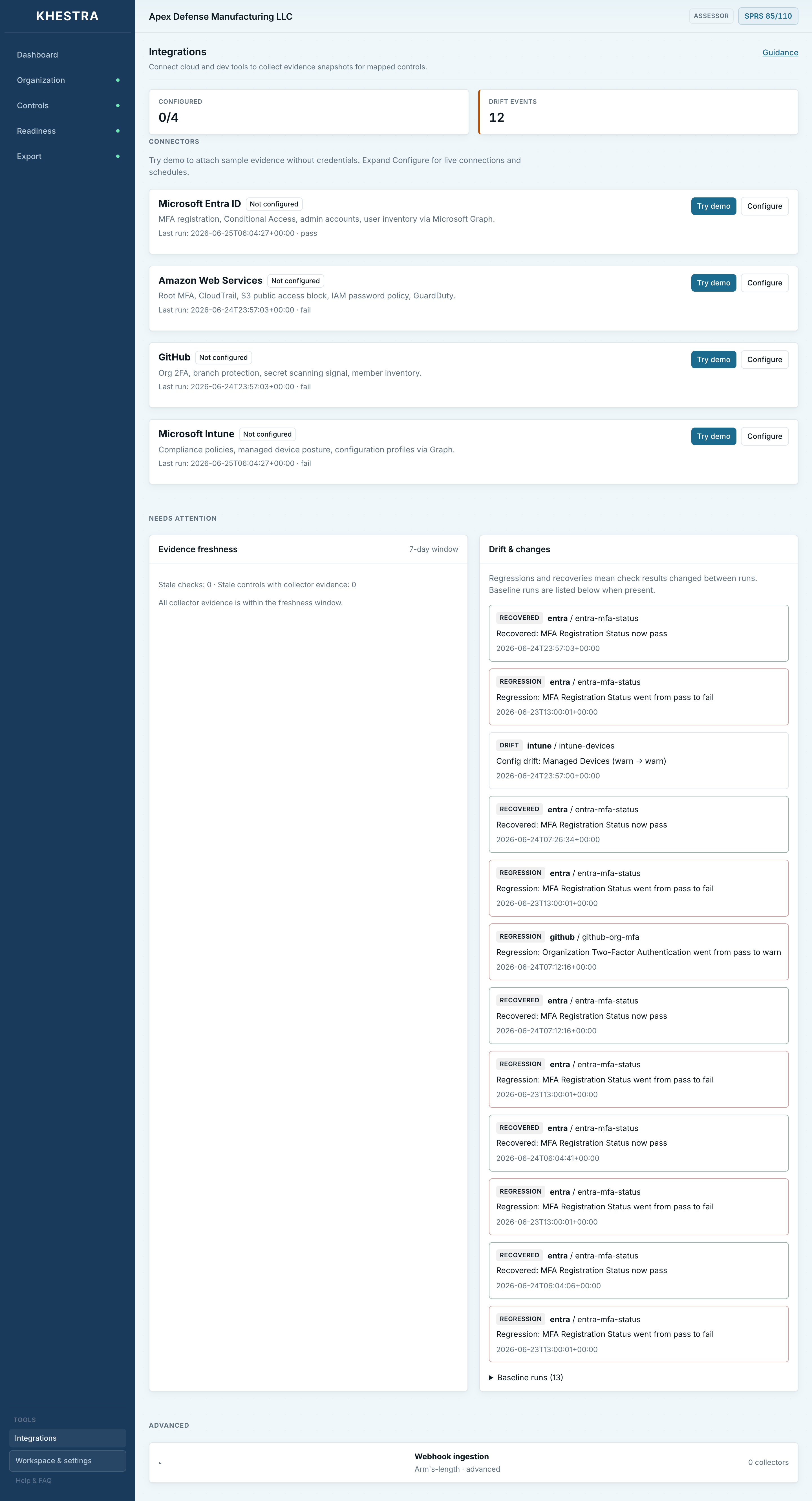 Khestra integrations page